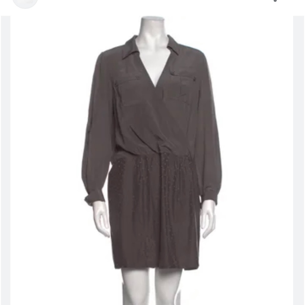 Rebecca Taylor Silk Shirtdress Size 4 Pockets Polka Dot Bottom-NEW